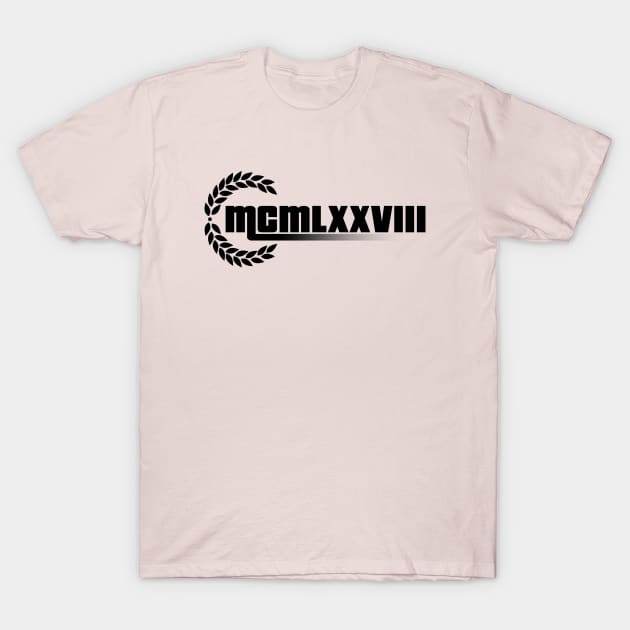 1978 Roman numerals T-Shirt by hoopoe